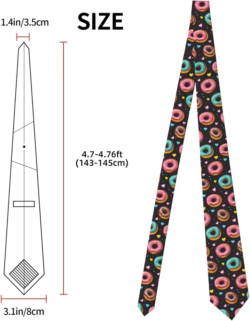Yilad Tie for Men and Boy Novelty Fun Full Print Men's Necktie Skinny Fashion Narrow Wide - Image 2